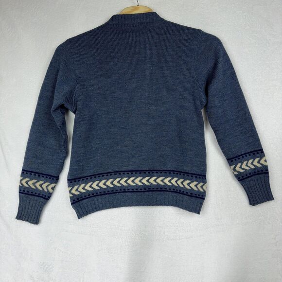 Ansett Pure Wool Zip Jacket Sweater men's SZ 20 Cardigan Sweater Australia Blue - Picture 2 of 16